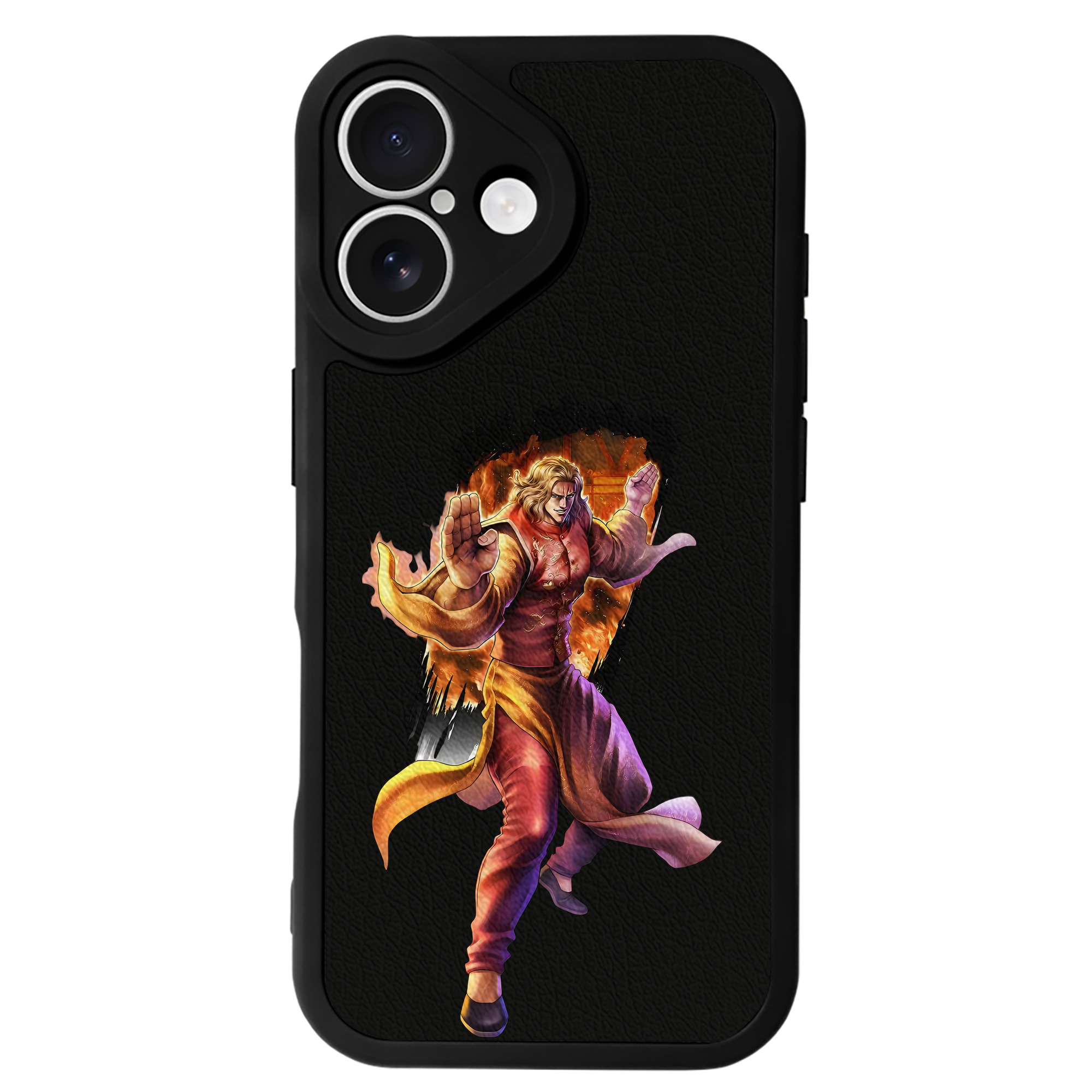 （画像用） 北斗の拳 Fist of the North Star 【iPhone 16シリーズ対応】シリコンスマホケース（レザー調） 材質：シリコン